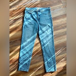 Madewell Perfect Vintage Jeans, Size 32T, Blue Denim, 99% Cotton